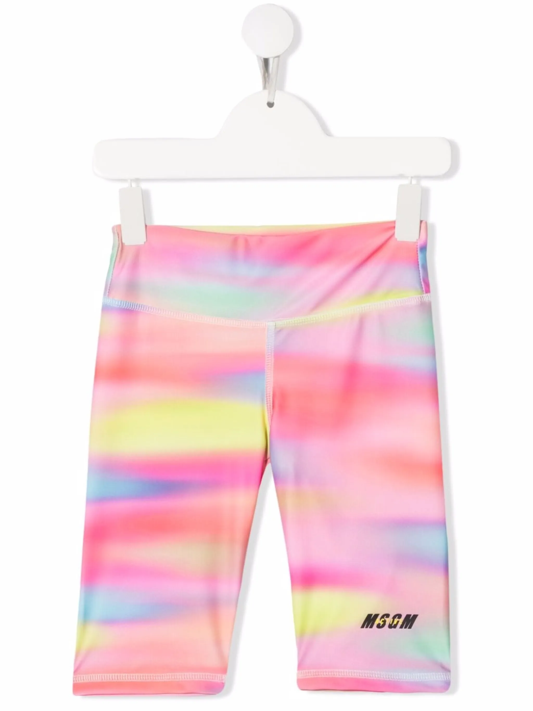 

Шорты с принтом тай-дай Msgm Kids, розовый