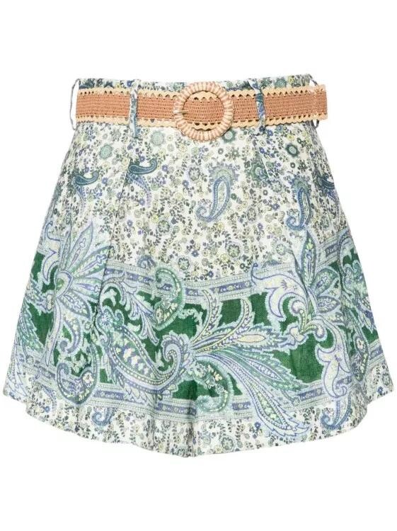 

Льняные шорты ottie с подкладкой Zimmermann, зеленый