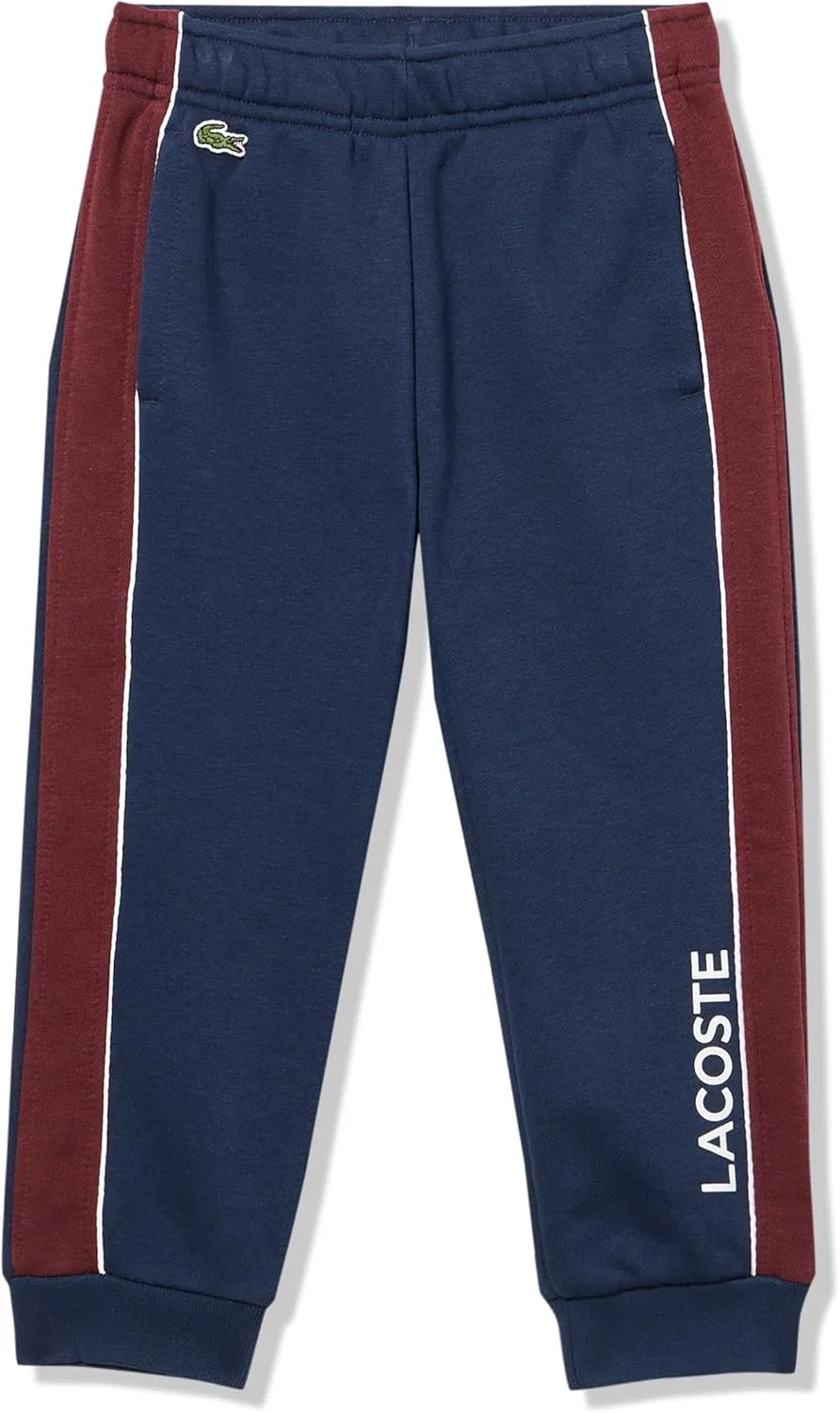 Детские спортивные штаны Lacoste с фирменной символикой, Navy Blue/Bordeaux