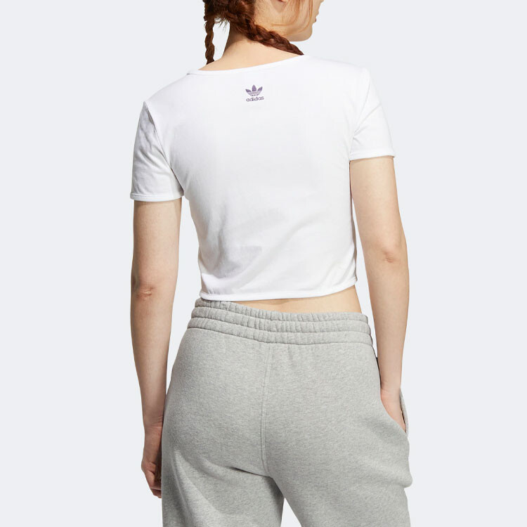 MC Crop Top женский белый Adidas Originals — фото 3