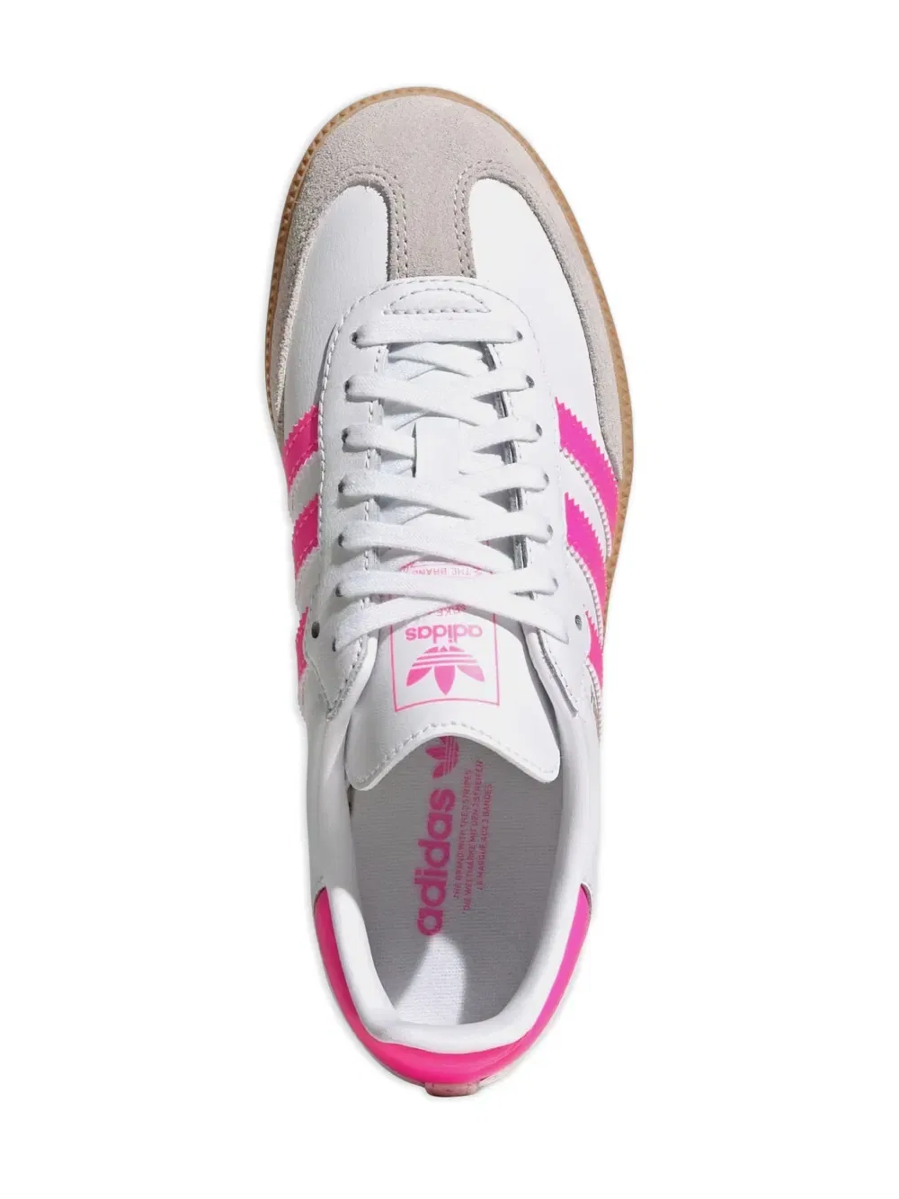 Кроссовки Samba og gs stripes Adidas Kids, белый — фото 2