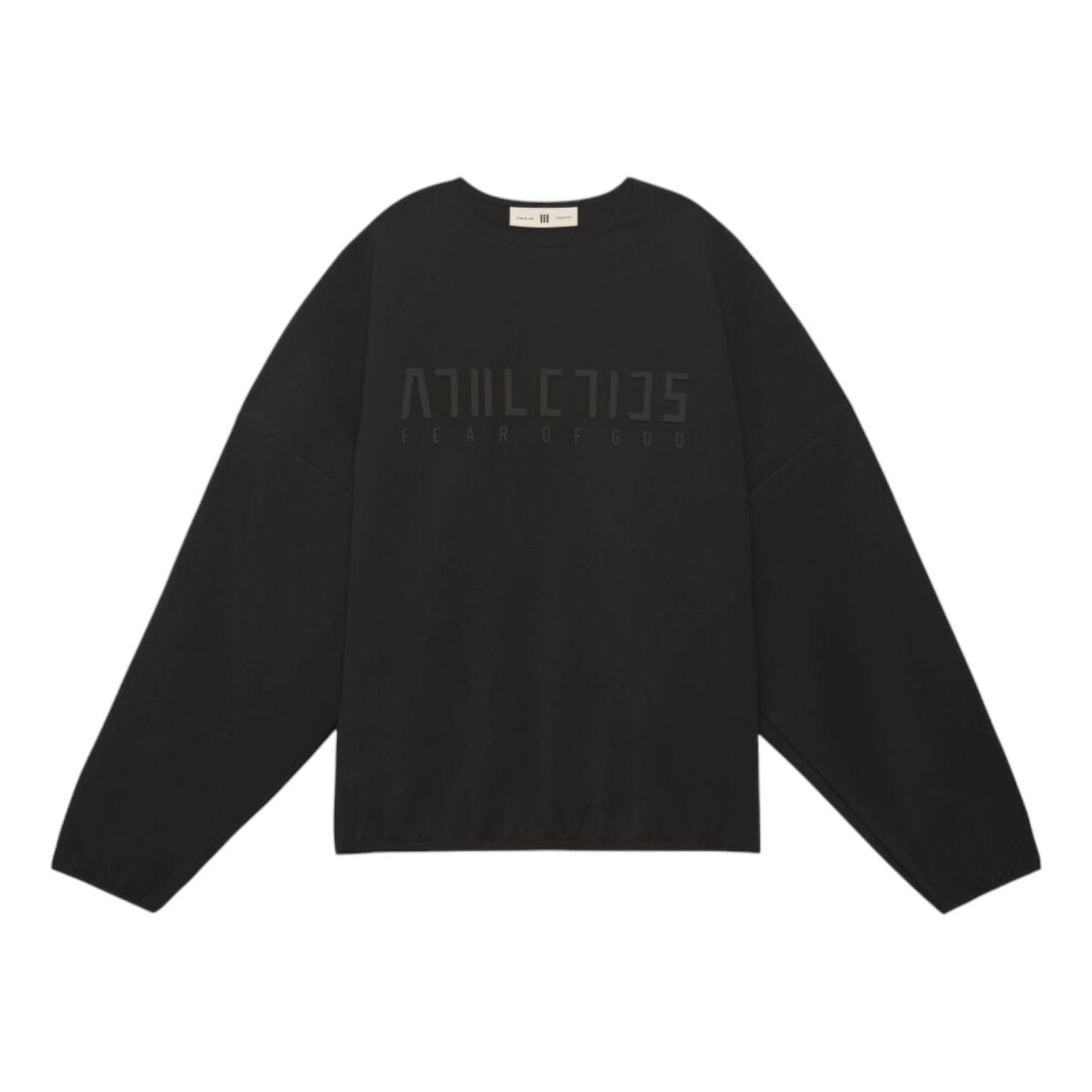 Футболка с длинными рукавами оверсайз Adidas x FEAR OF GOD ATHLETICS, цвет «Jet Black» — фото 2