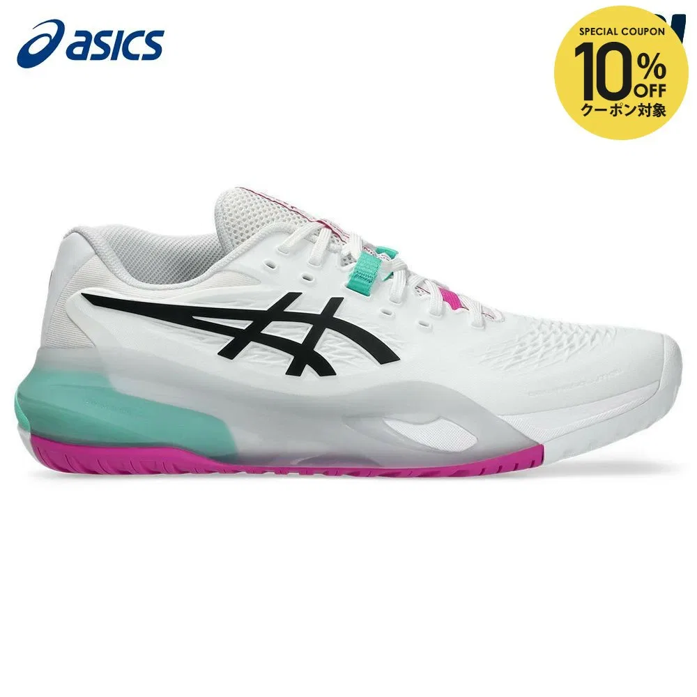 Мужские теннисные кроссовки «GEL-Resolution X Wide» от ASICS, White-Auroragreen (103)
