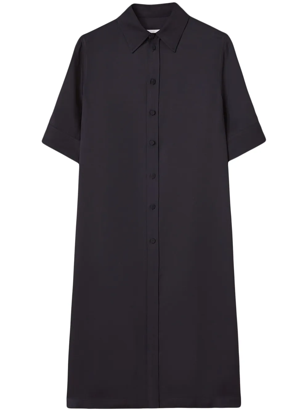 

Платье-рубашка длины миди с короткими рукавами JIL SANDER, синий