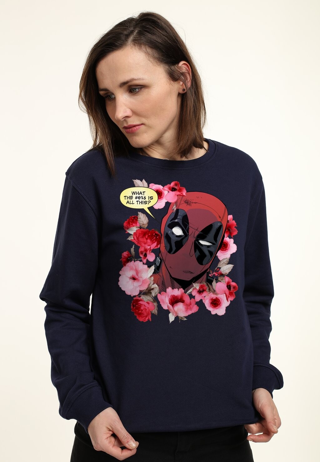 

Толстовка DEADPOOL WHAT IS THIS Marvel, темно-синий