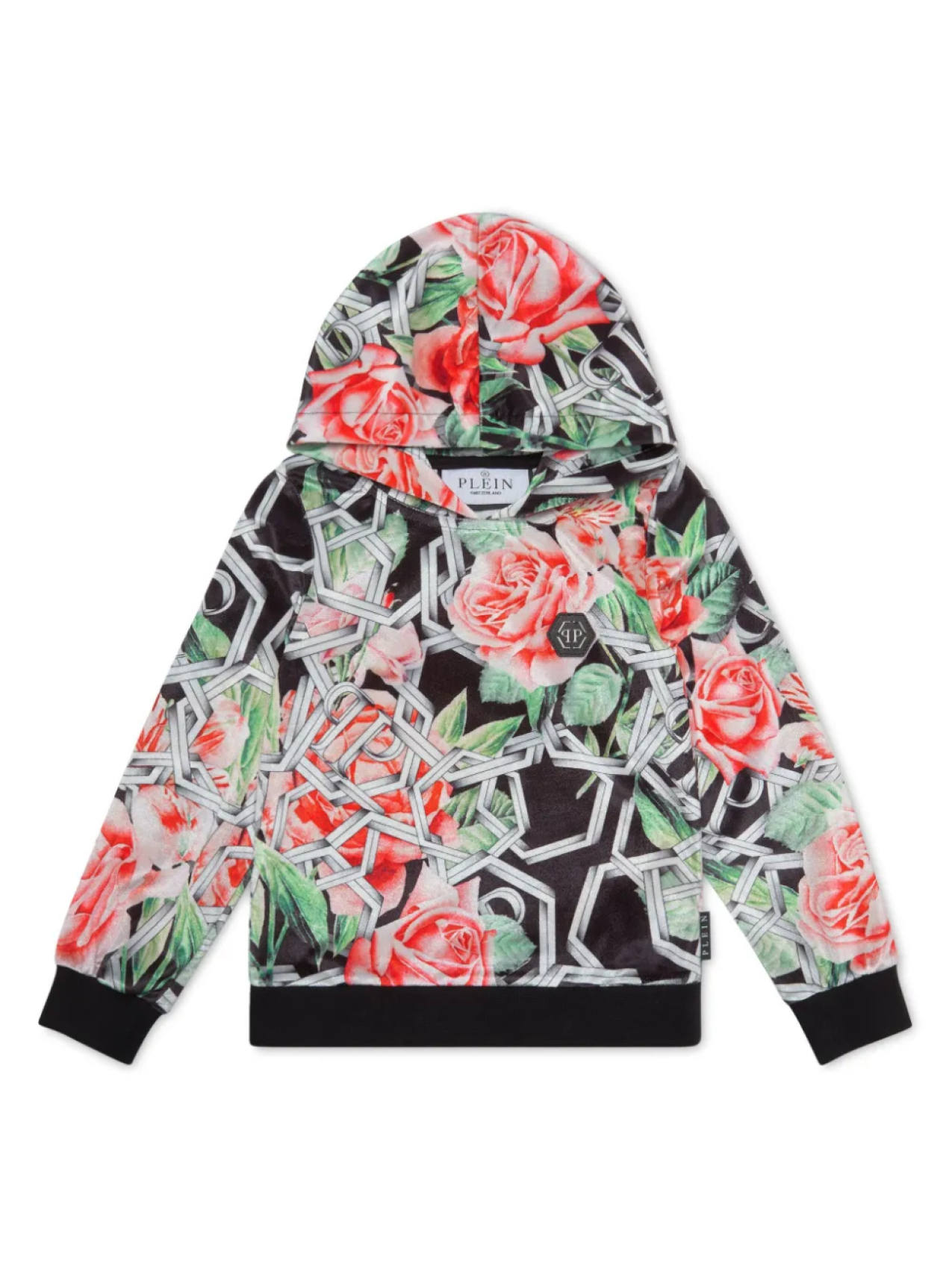

Philipp Plein Junior худи Roses, черный