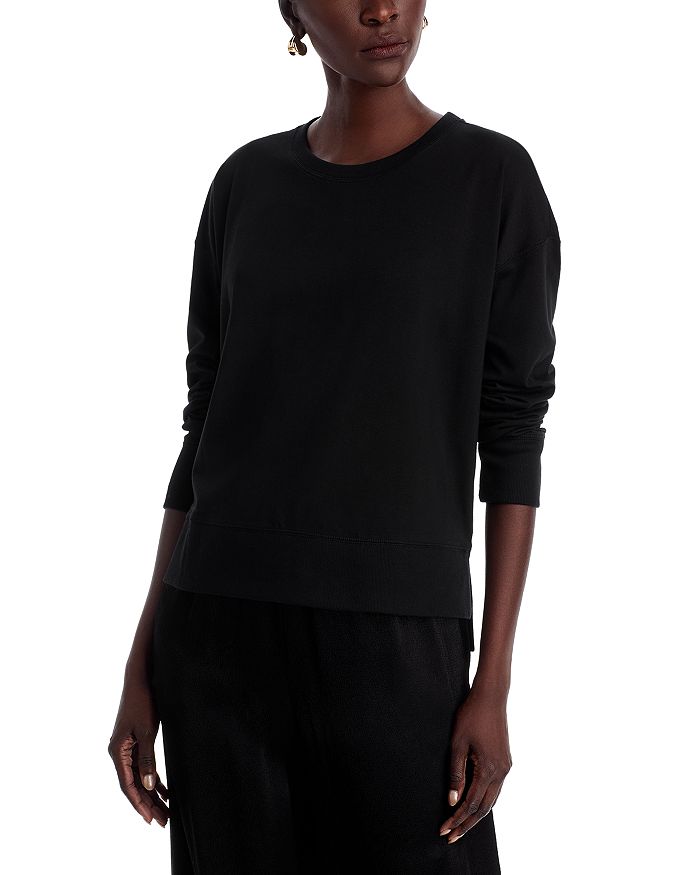 

Топ с круглым вырезом Eileen Fisher, черный