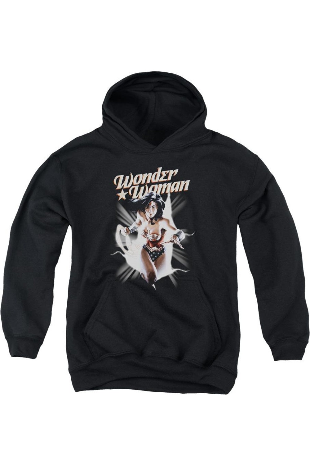 

Толстовка с капюшоном Justice League of America Wonder Woman Break Out молодежная Gildan, черный