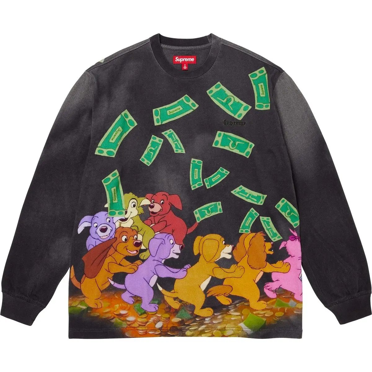 Футболка All Dogs Go To Heaven FW25 WEEK11 с длинными рукавами унисекс Supreme, белый — фото 2