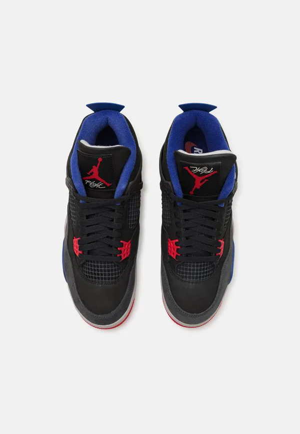 Кроссовки air jordan 4 retro high Jordan, Black/Fire Red/Deep Royal Blue/Dark Smoke Grey/Tech Grey — фото 4