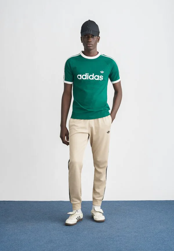 Футболка с принтом 3s с контрастной отделкой Adidas Originals, Collegiate Green — фото 2