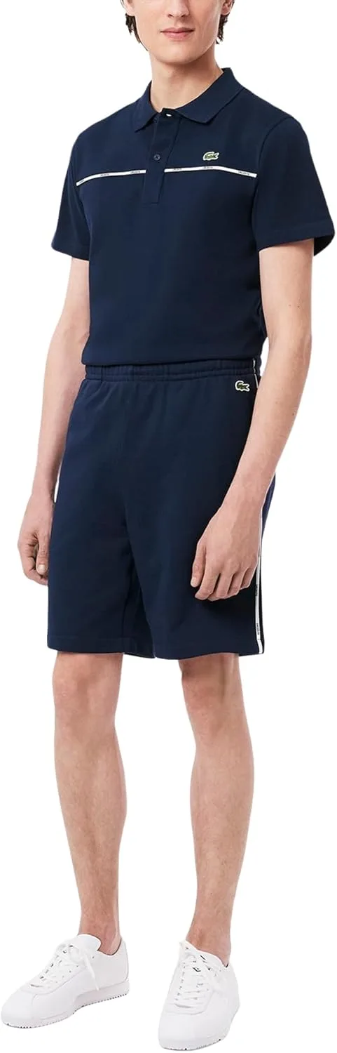 Шорты Lacoste Men's Logo Trim из хлопкового флиса, синий — фото 4