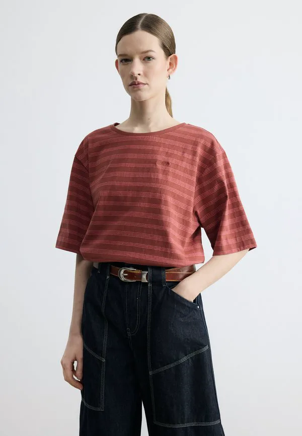 

Футболка в полоску Boss, Red, Красный, Футболка в полоску Boss, Red