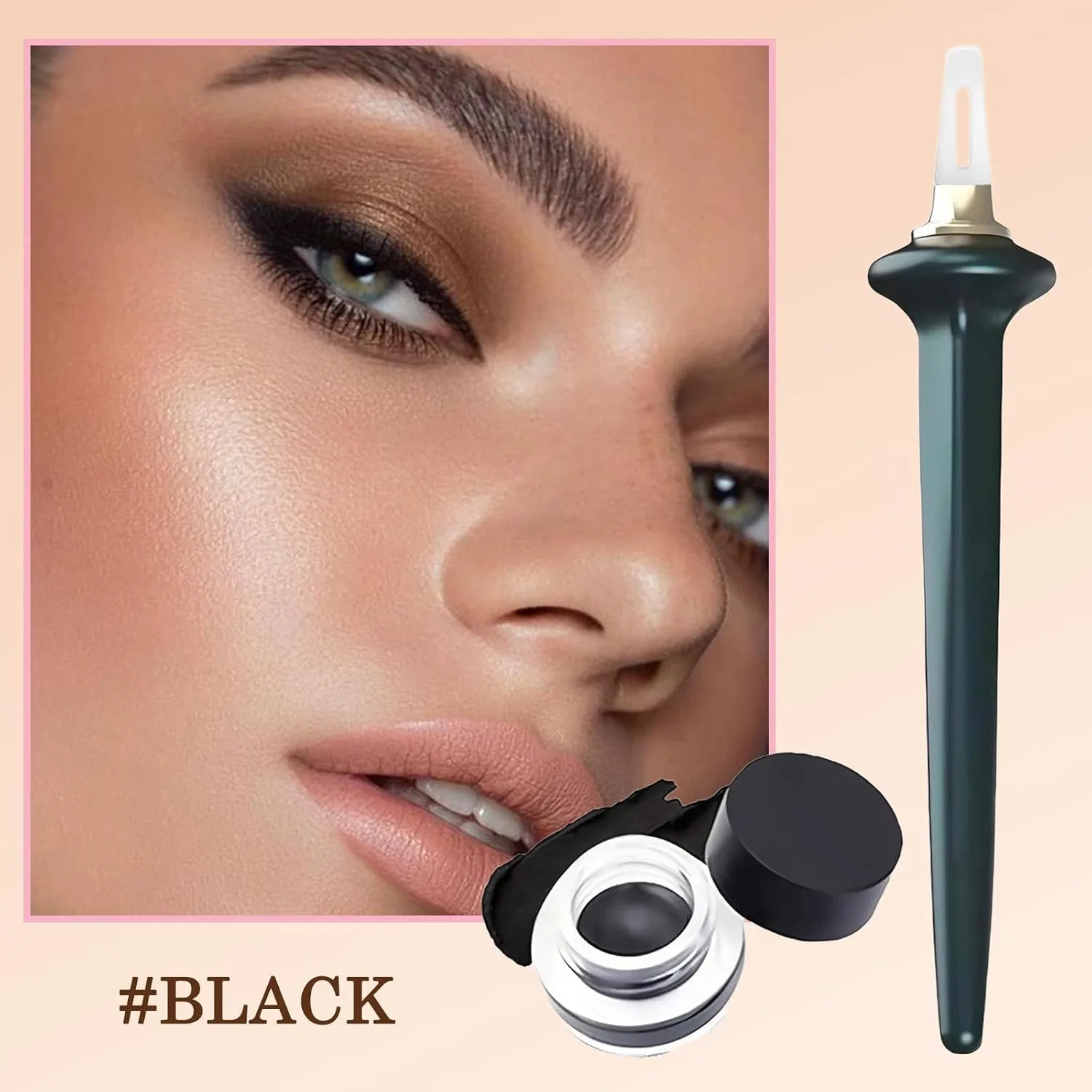 Набор водостойких подводок для глаз с 2 гелевыми подводками и трафаретом Mikloven, Eyeliner Set — фото 3