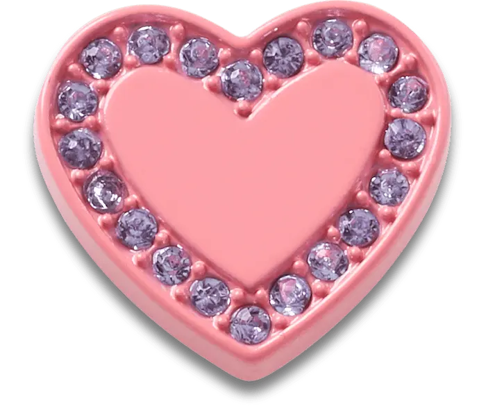 

Джиббитсы Pink Enamel Heart Gem Crocs