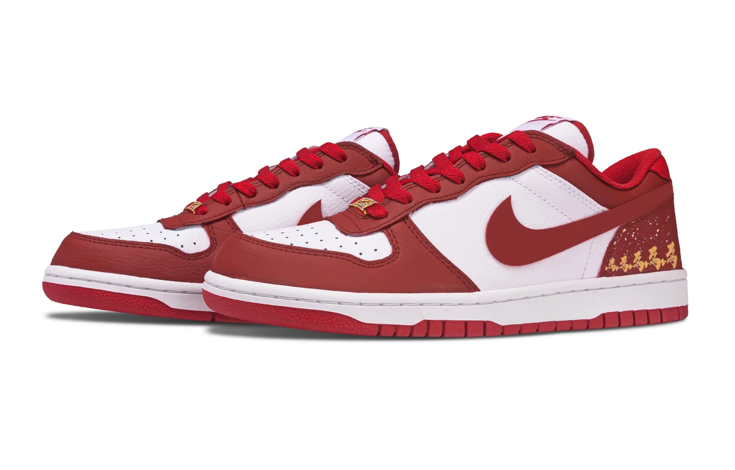 Nike Кроссовки мужские Big Leather Slip Resistant Low top красные — фото 4