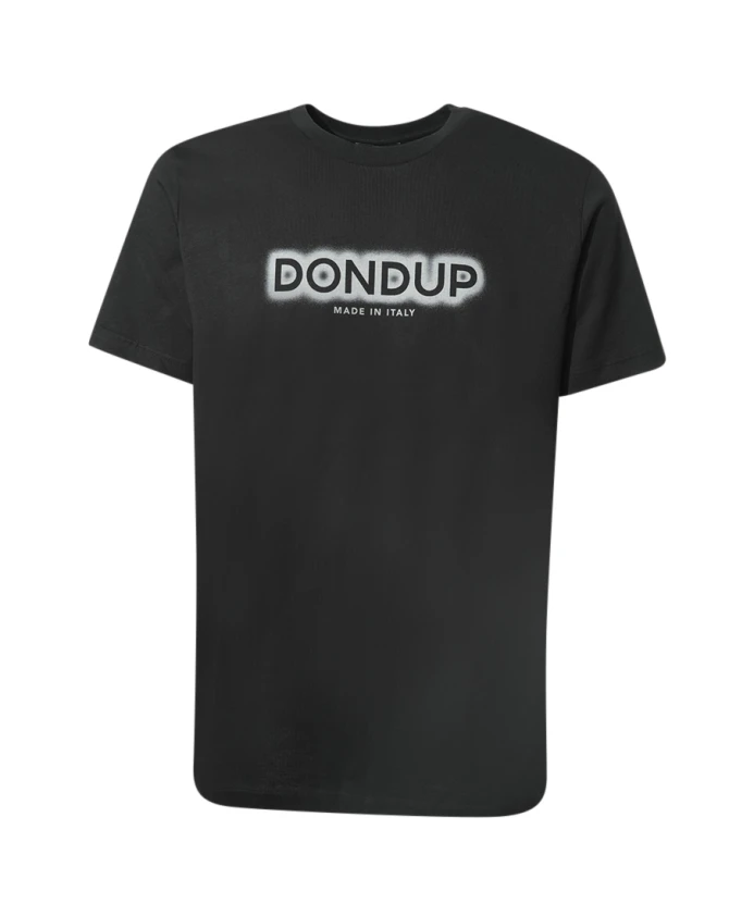 

Футболка прямого кроя с круглым вырезом из трикотажа. Dondup, черный
