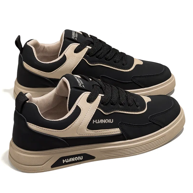 Скейтбордические кроссовки HUANQIU Khaki Black — фото 3