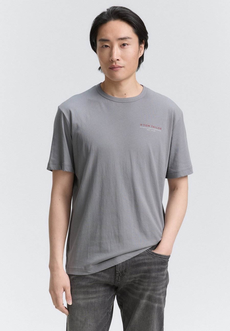 

Футболка TOM TAILOR Print T-shirt, Formal Grey/Grey, Серый, Футболка TOM TAILOR Print T-shirt, Formal Grey/Grey