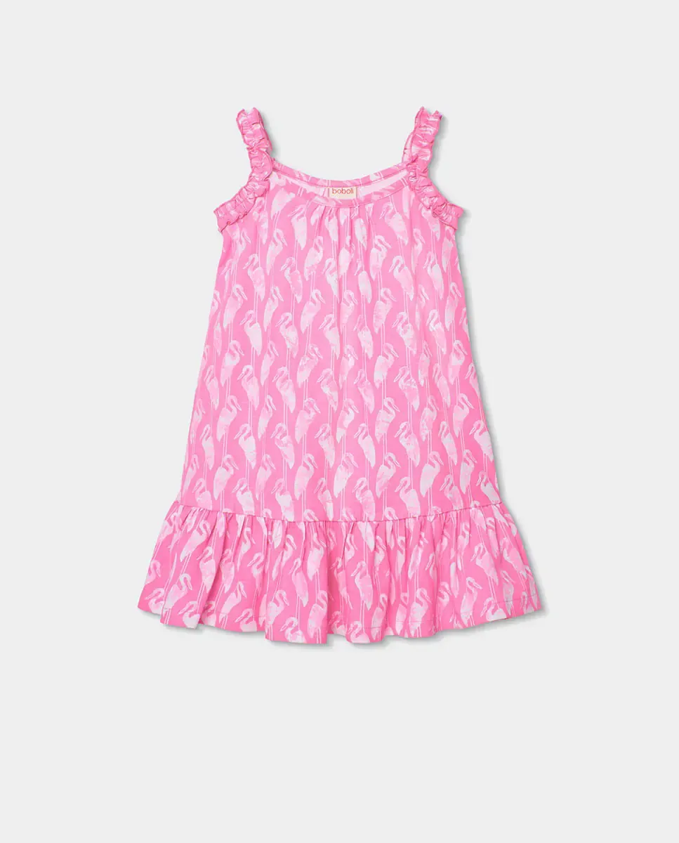 Платье вязаное с принтом для девочки Boboli, Rosa Chicle