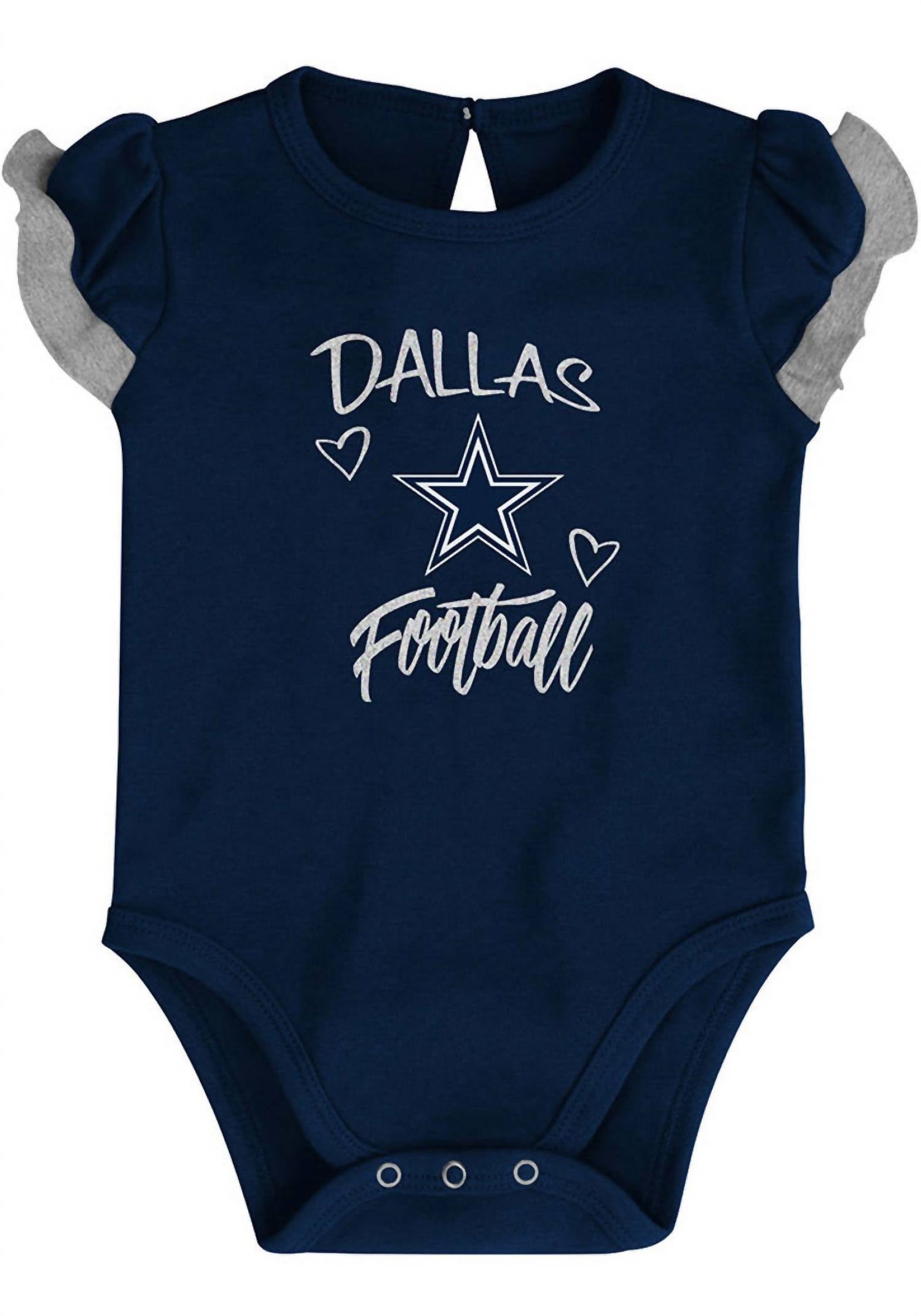Комплект для девочки Dallas Cowboys "Слишком много любви" в темно-синем цвете Dallas Cowboys Merchandising — фото 2