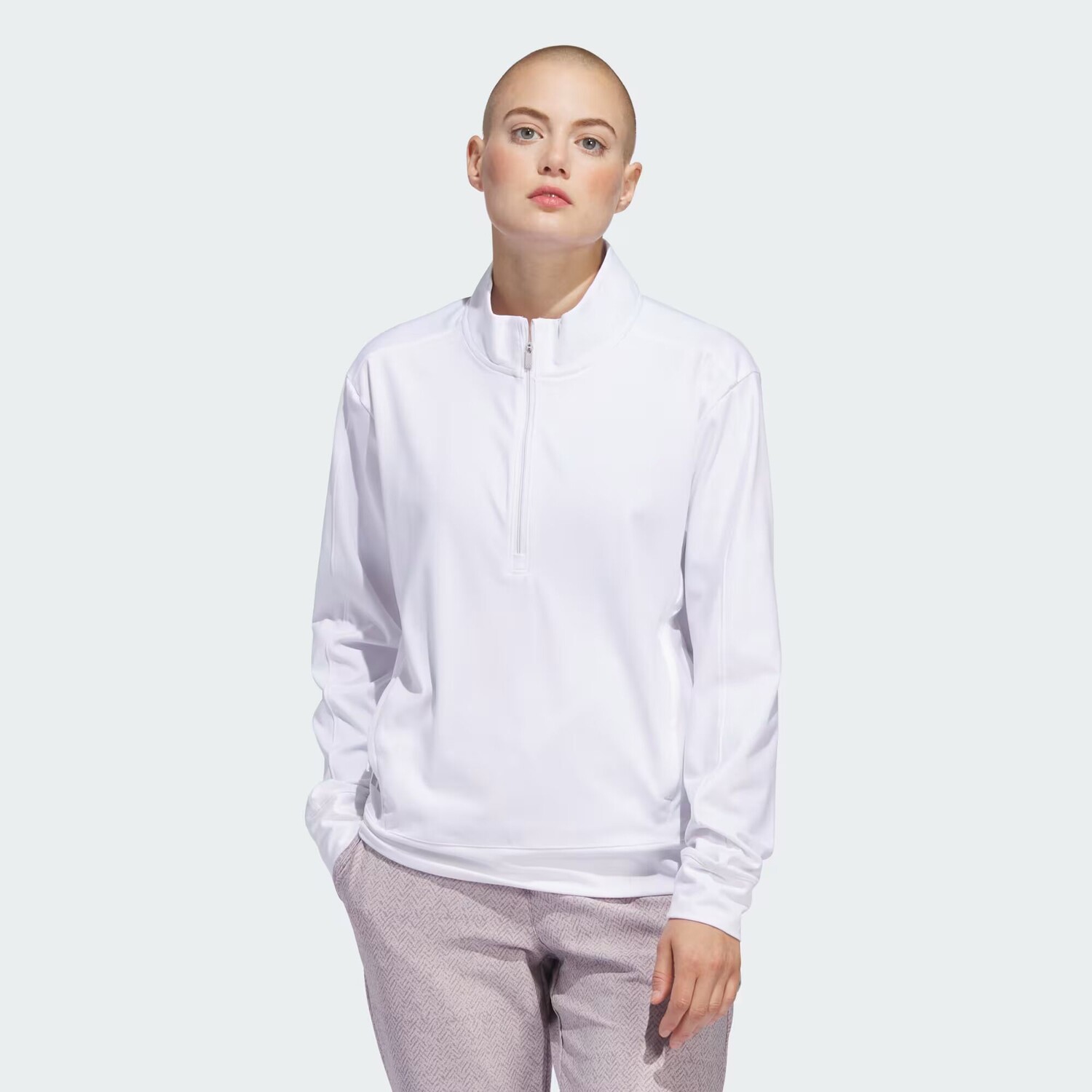 

Многослойный топ Ultimate365 с молнией до половины Adidas, цвет White