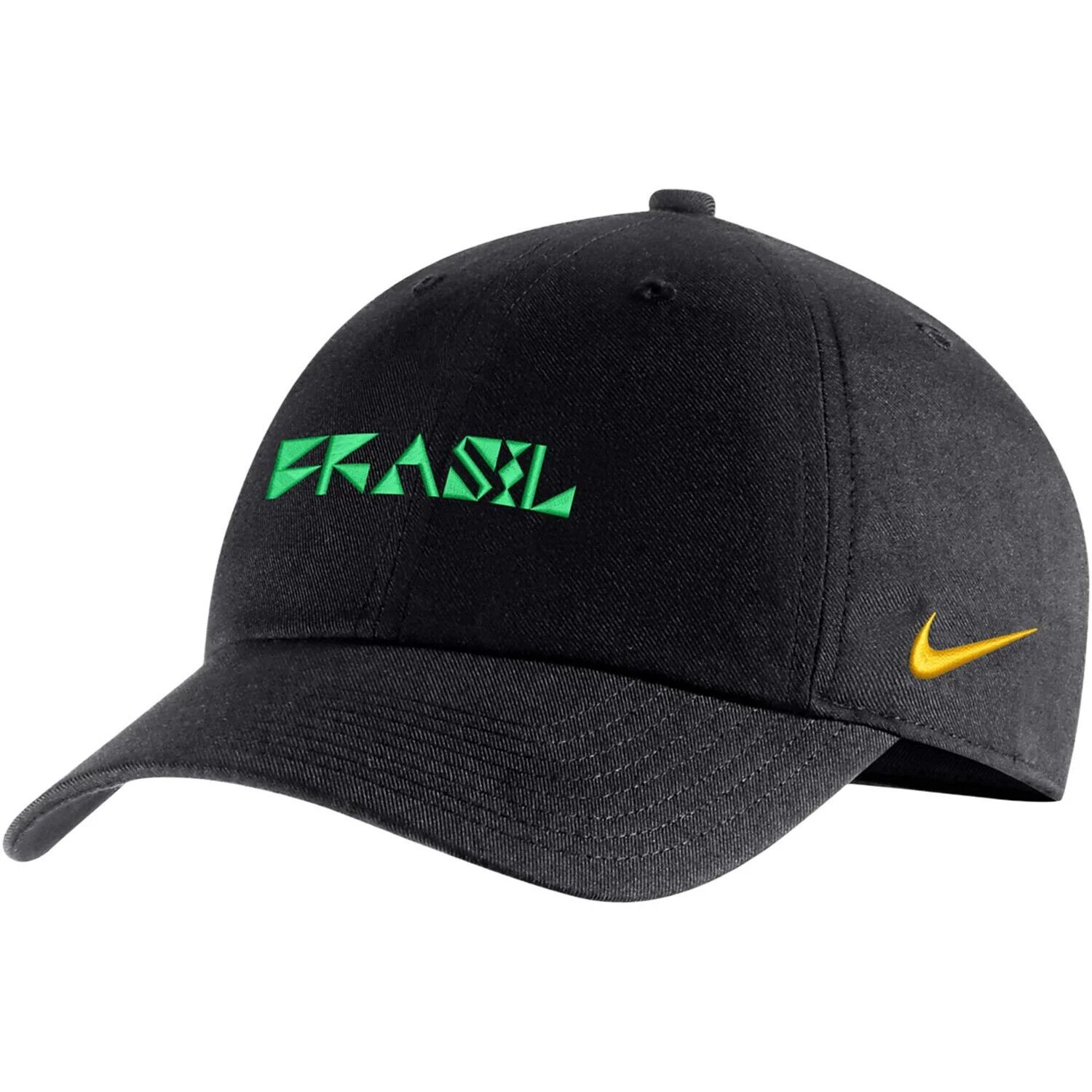 

Мужская регулируемая кепка Nike Black Brazil National Team Campus Performance