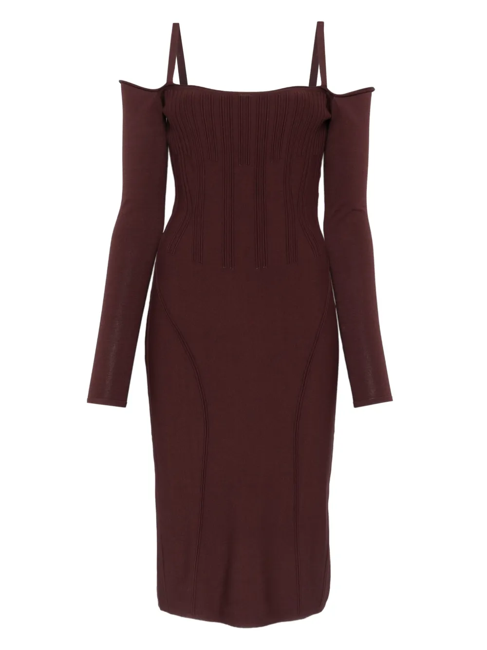 

Декорированное платье Mugler, красный