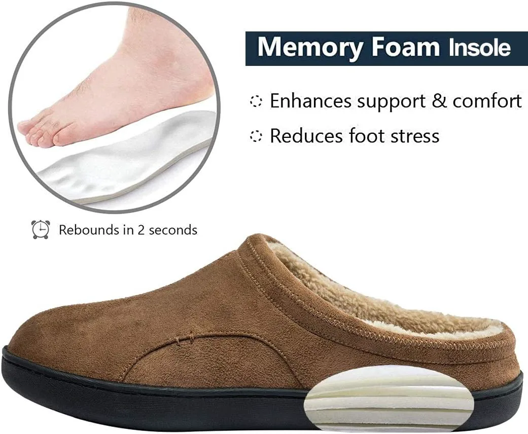 

Мужские уютные домашние тапочки Anbenser с эффектом памяти, для спальни, повседневные, теплые, с плюшевой подкладкой, на мягкой подошве, для дома и улицы, коричневый