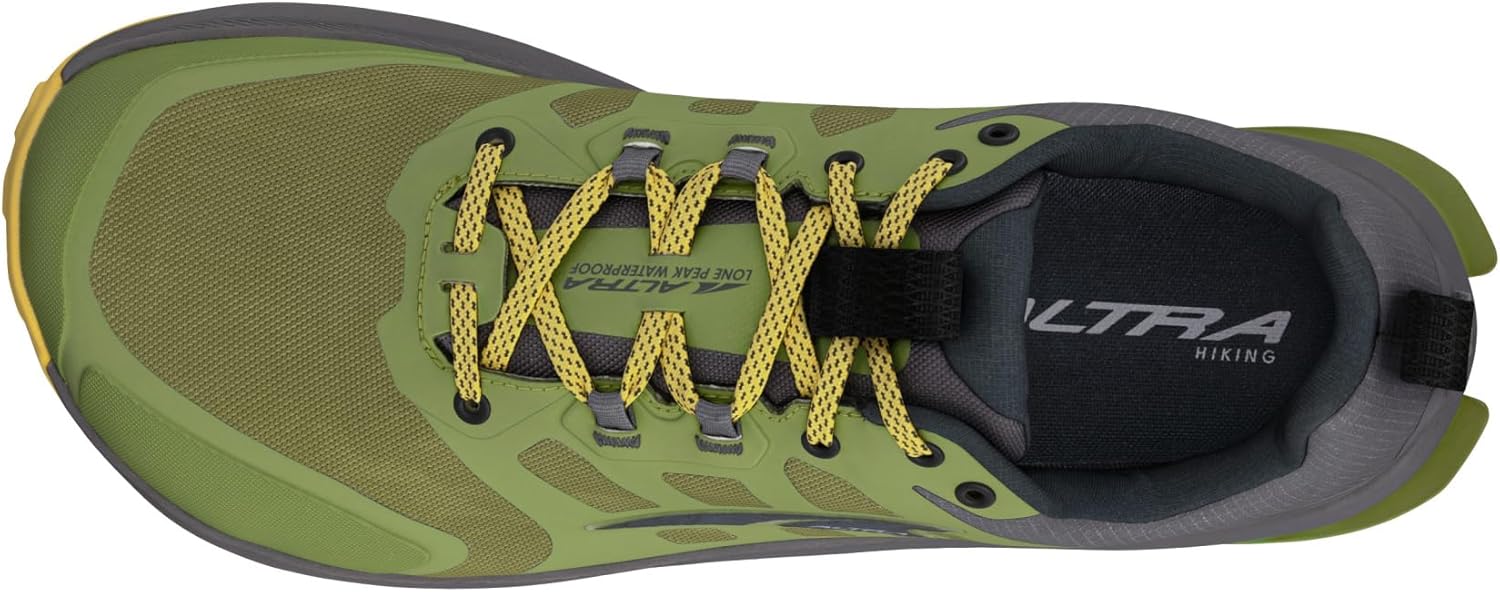 Мужские водонепроницаемые походные кроссовки ALTRA Lone Peak 9, оливковый — фото 2