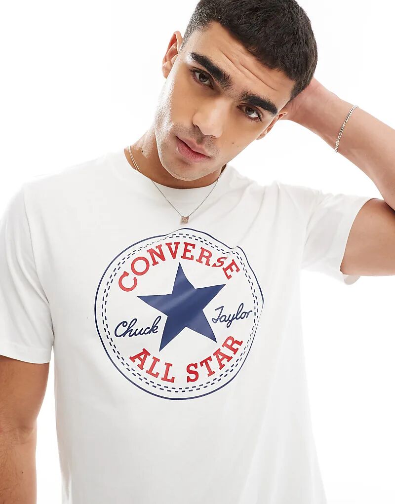 

Футболка с нашивкой Чака белого цвета Converse