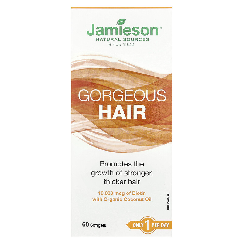 

Jamieson Vitamins, Gorgeous Hair, 60 мягких таблеток