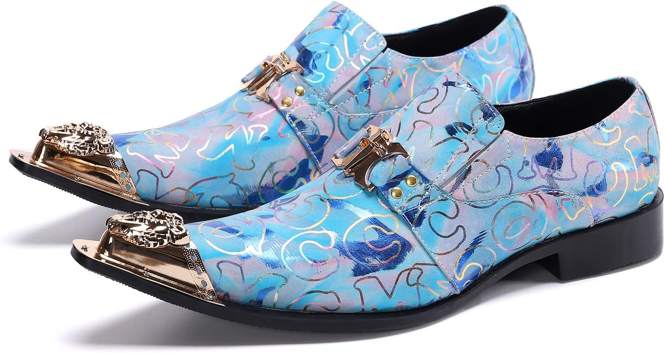 

Мужские лоферы Santimon, модные костюмы, золотая фурнитура, вечеринка, элегантные слипоны, классические туфли с металлическим носком, свадебные кожаные туфли с графическим принтом