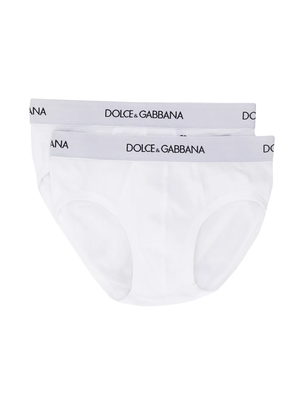 

Комплект из двух трусов-брифов Dolce & Gabbana Kids, белый