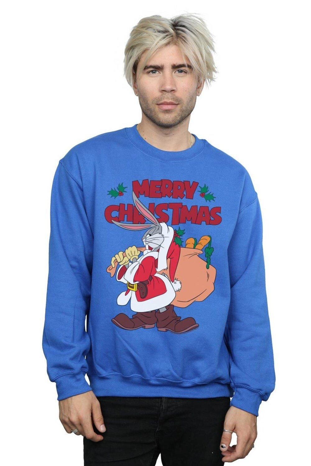 

Толстовка с кроликом Санта Багз Looney Tunes, синий