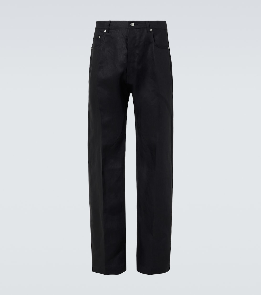 

Широкие льняные брюки Geth Rick Owens, черный