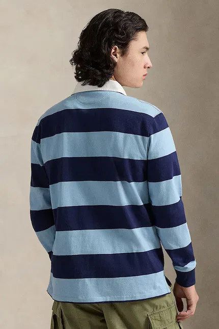 Лонгслив с длинным рукавом и полосками Polo Ralph Lauren, синий — фото 2