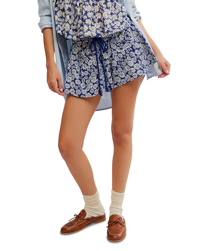 

Нестандартные шорты с принтом Free People, синий