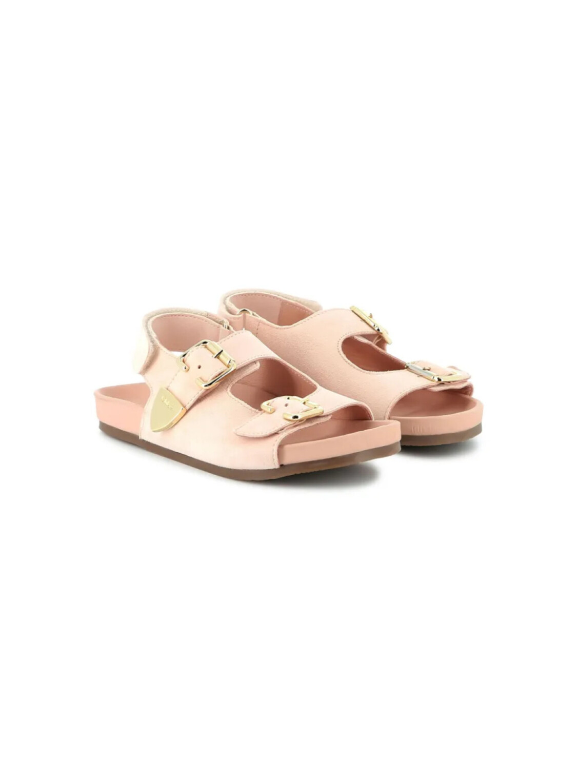 

Chloé Kids шлепанцы с ремешком на пятке, розовый