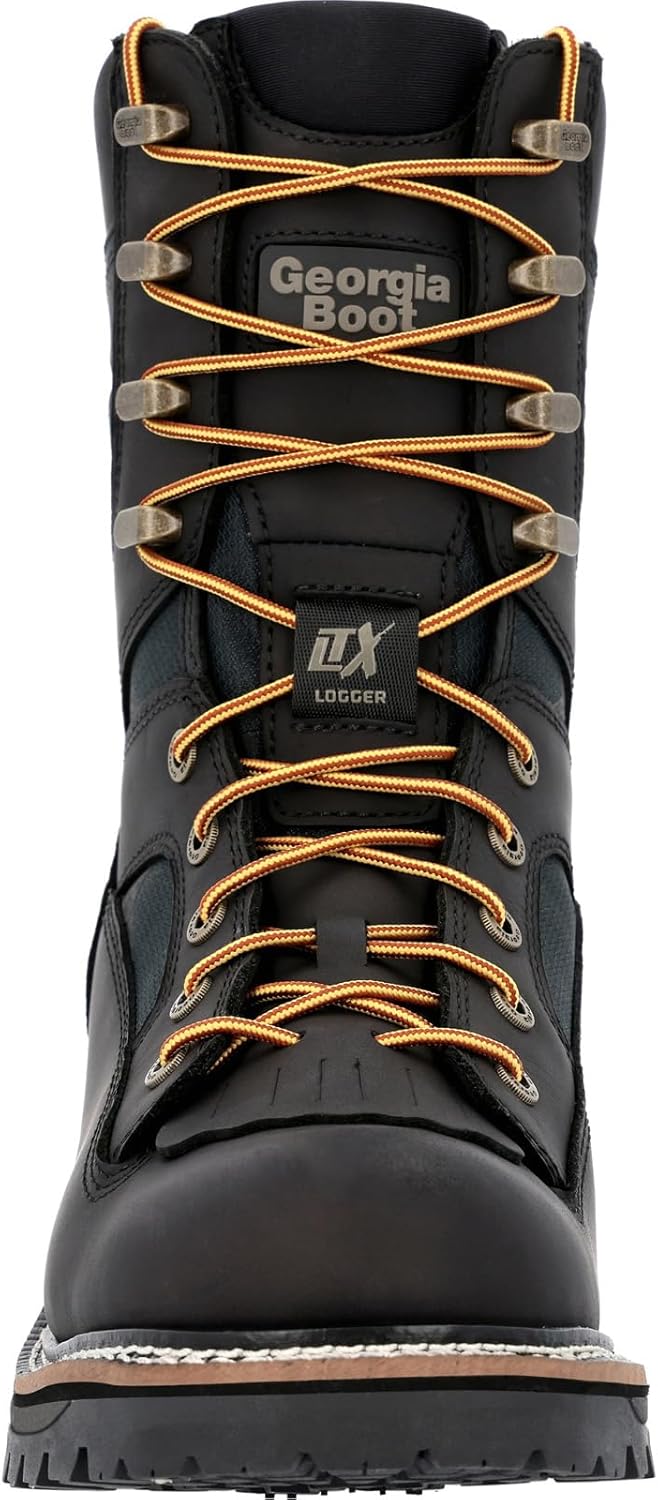 Мужские ботинки Georgia Boot LTX Logger с композитным носком и водонепроницаемой защитой, черный