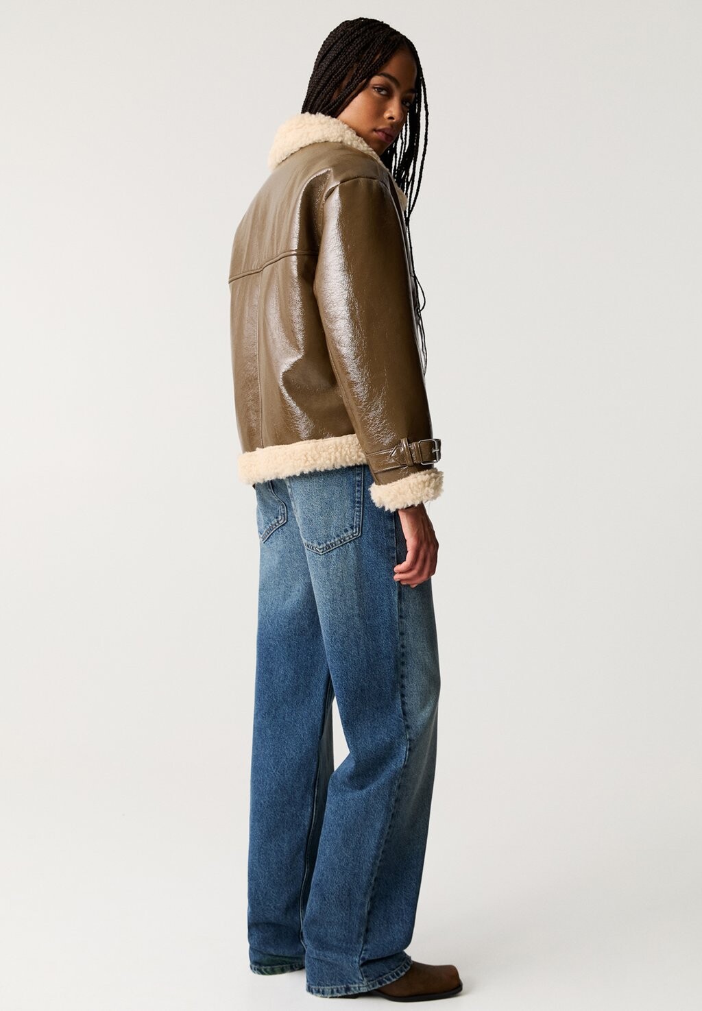 

Куртка из искусственной кожи DOUBLE FACED PULL&BEAR, коричневый