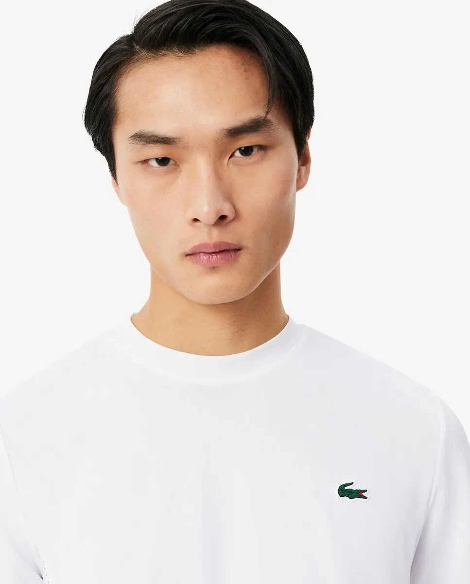 Lacoste Мужская футболка Tennis x Novak Djokovic белая с коротким рукавом — фото 3
