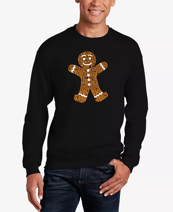

Мужской свитшот с принтом "Gingerbread" LA Pop Art, черный