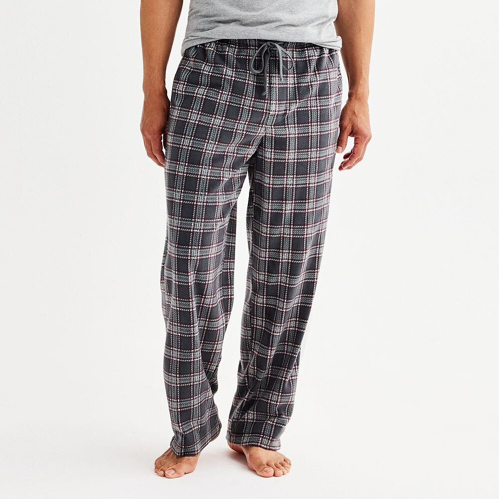 

Мужские пижамные брюки из микрофлиса Sonoma Goods For Life, цвет Minty Plaid Gray