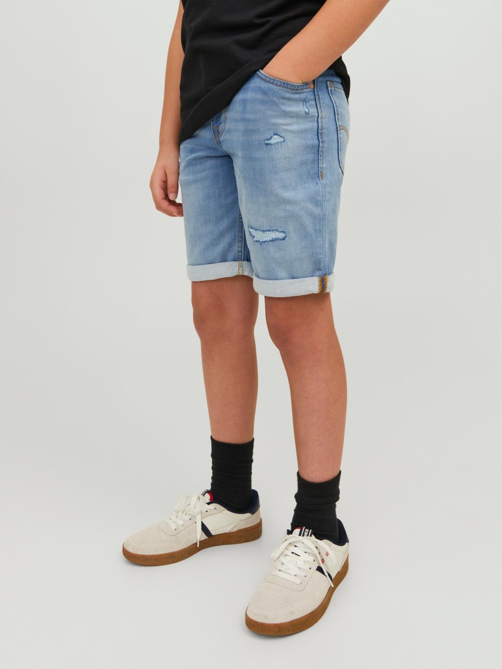 

Джинсовые шорты JJIRICK JJIORIGINAL Jack & Jones Junior, цвет blue denim