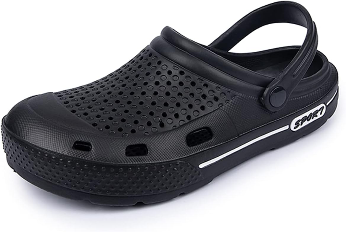 

Женские мужские босоножки для пляжа, водные туфли, обувь, тапочки, прогулочные туфли, домашние, туристические туфли, дышащие сетчатые мюли, кроссовки с открытой пяткой, обувь без шнуровки Mdpcx, черный