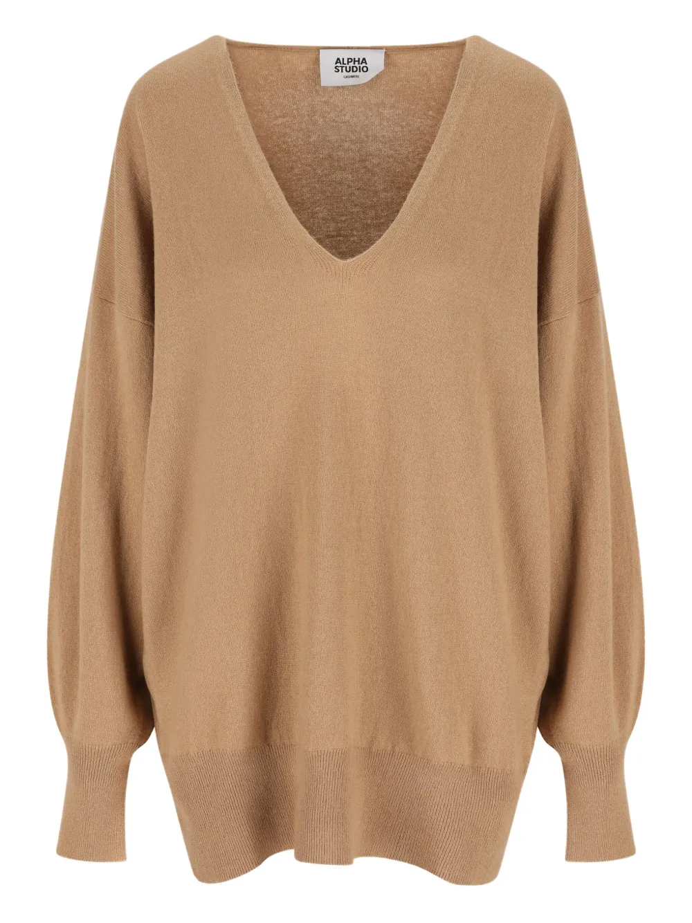 

Кашемировый свитер с V-образным вырезом ALPHA STUDIO, нейтральный