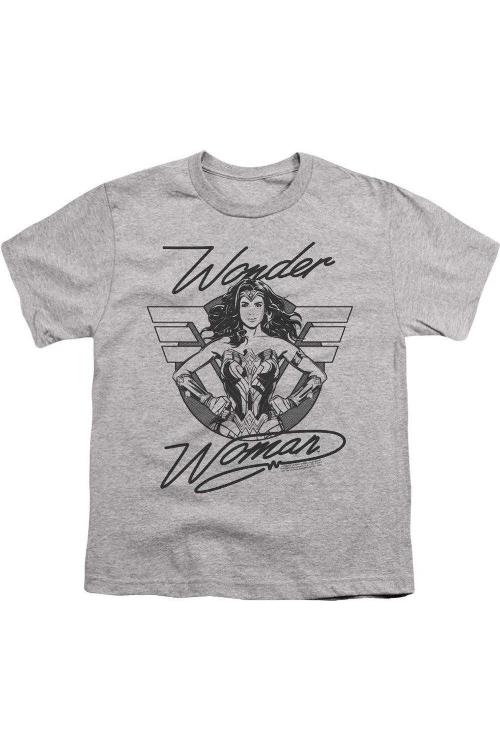 

Футболка с коротким рукавом для детей "Wonder Woman 84 Determined Wonder" Gildan, Athletic Heather
