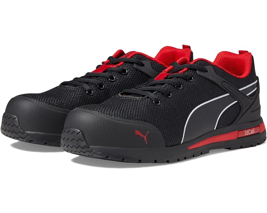 Кроссовки PUMA Safety Levity Knit Low ASTM EH, цвет Black/Red