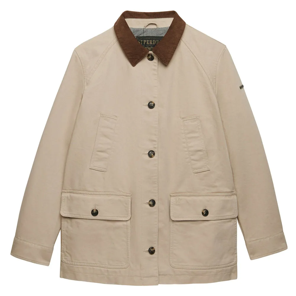 Куртка Superdry Estate Cotton Barn, бежевый